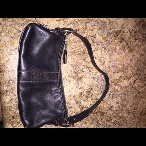 Black leather Coach bag